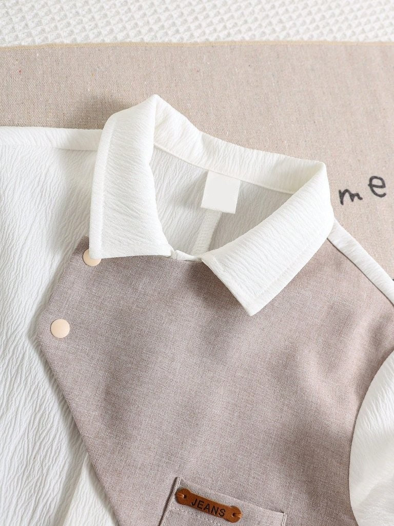 Baby Polo Collar Side Pocket Romper