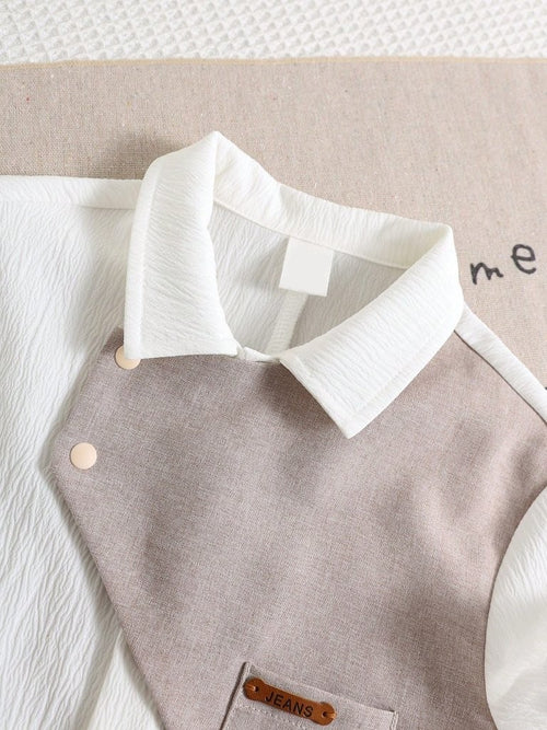 Baby Polo Collar Side Pocket Romper