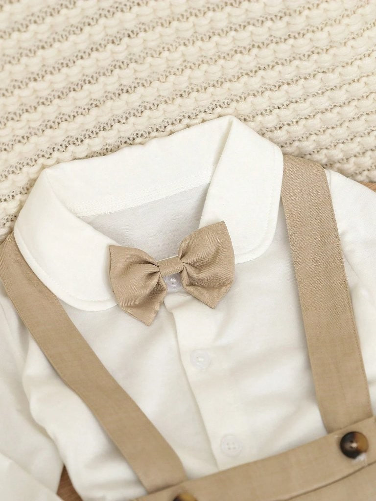 Baby 2 Piece Suspender Double Button Gentleman Outfit
