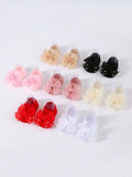 Baby Ankle Socks With Pearl Bow Various Colours 3-12 Months