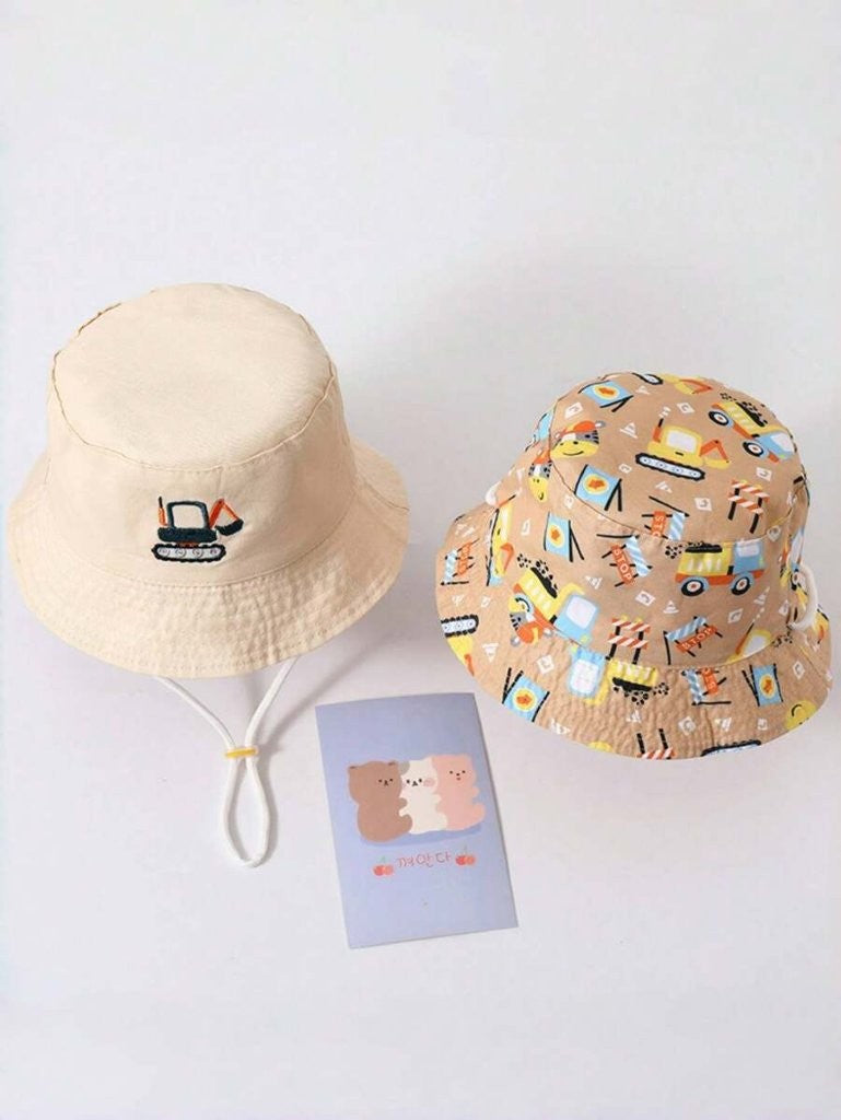 Baby 1 Piece Reversable Excavator Bucket Hat