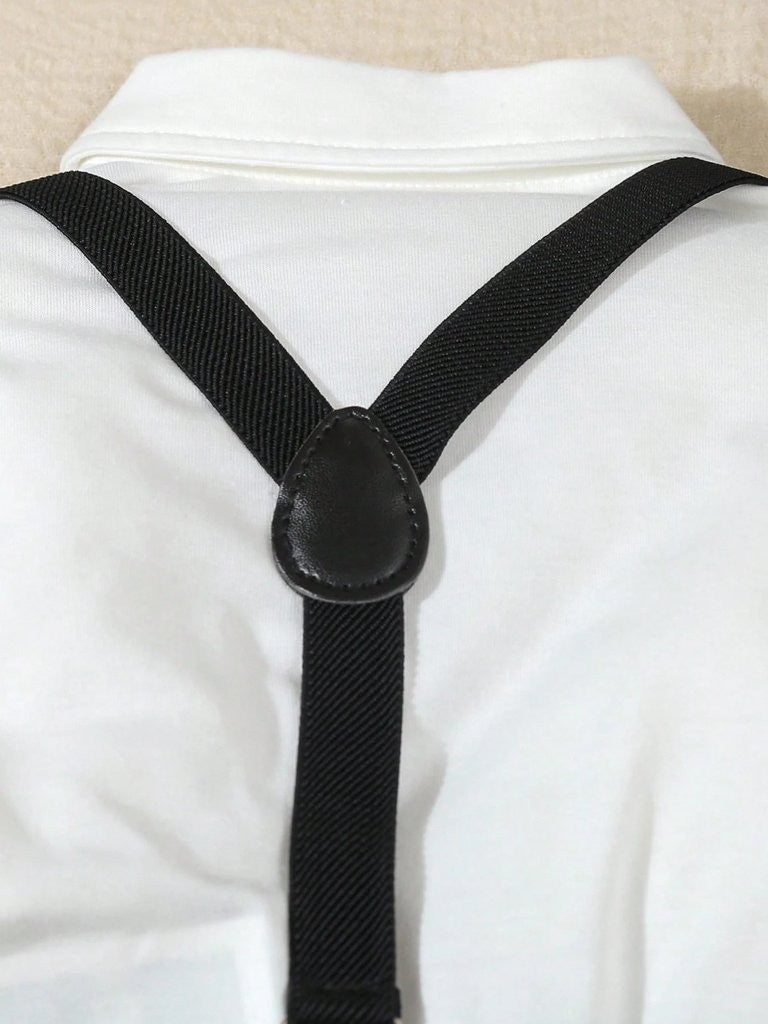 Baby 3 Piece Suspender Gentleman Outfit Black