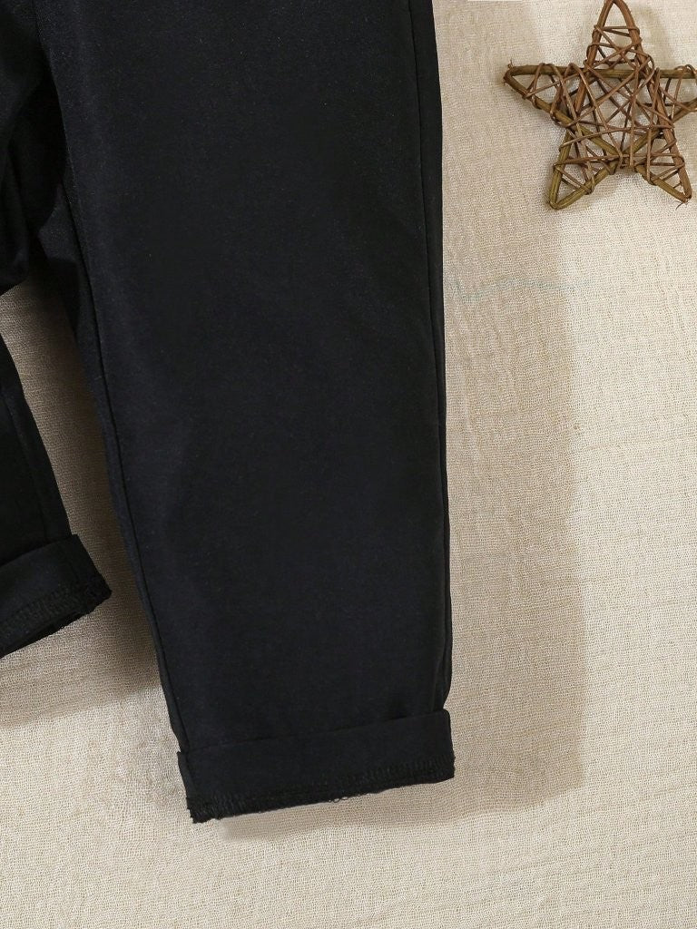 Baby 3 Piece Suspender Gentleman Outfit Black