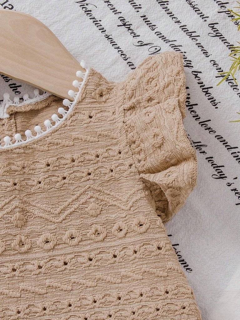 Baby Khaki Pattern Tee And Shorts Set
