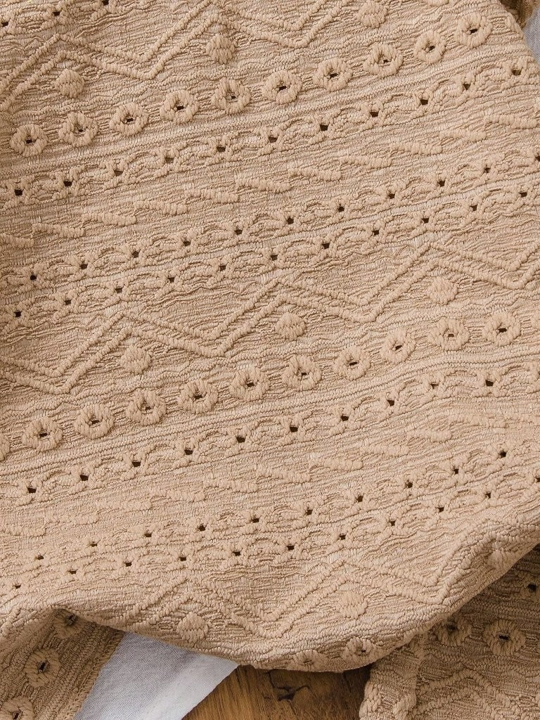 Baby Khaki Pattern Tee And Shorts Set