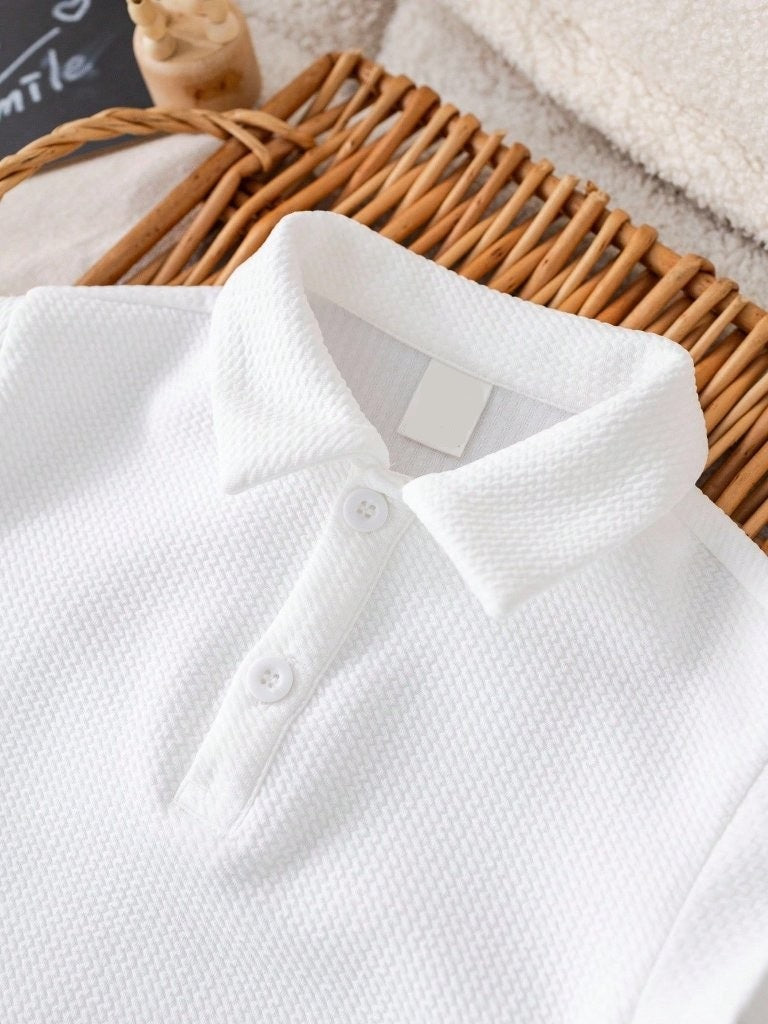Baby White Soft Knitted Romper