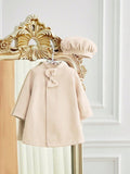 Baby Apricot Bow Coat With Hat