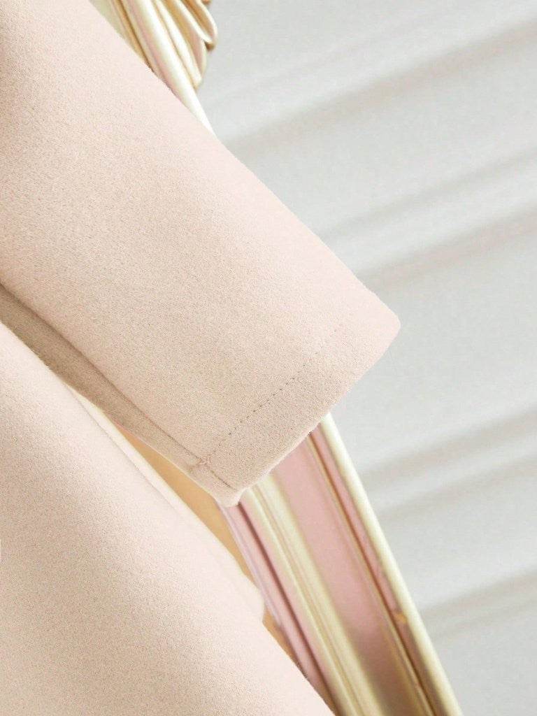 Baby Apricot Bow Coat With Hat