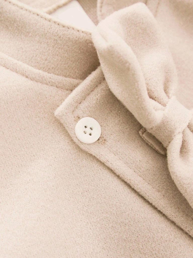 Baby Apricot Bow Coat With Hat