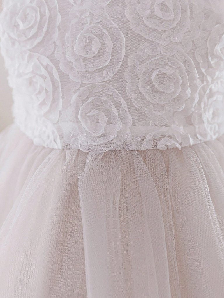Baby Elegant 3D Flower Pattern Sleeveless Dress