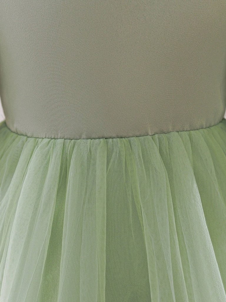 Baby Green Glamorous Lace Pattern Dress