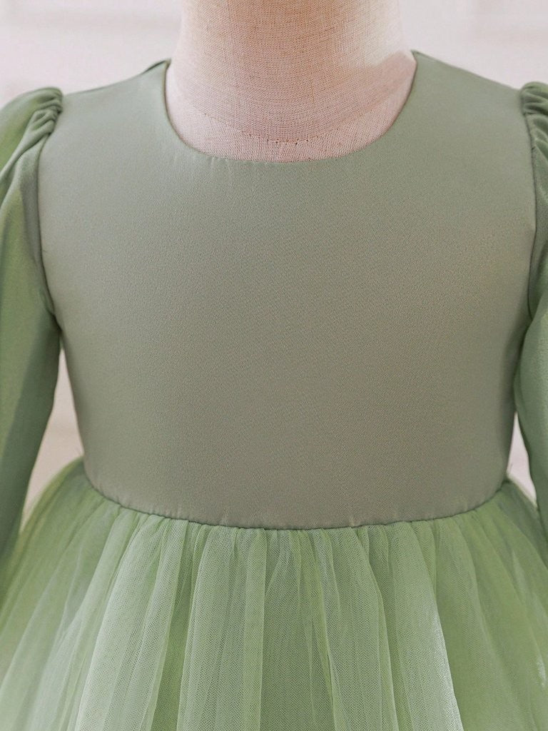 Baby Green Glamorous Lace Pattern Dress
