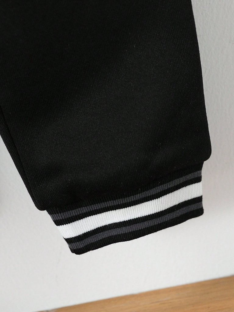 Baby Letter Varsity Jacket And Pants Set