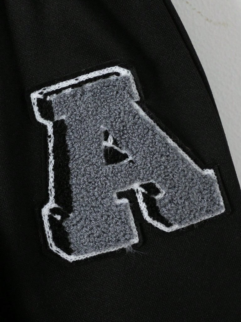 Baby Letter Varsity Jacket And Pants Set