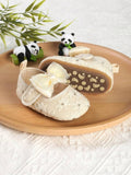 Baby Apricot Bow Embroidered Shoes