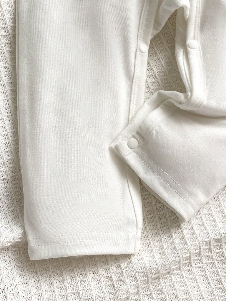 Baby 2 Piece Bow Tie Long Sleeve Baptism Outfit
