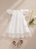 Baby Princess Lace Double Side Bow Dress
