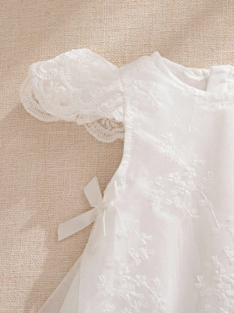 Baby Princess Lace Double Side Bow Dress