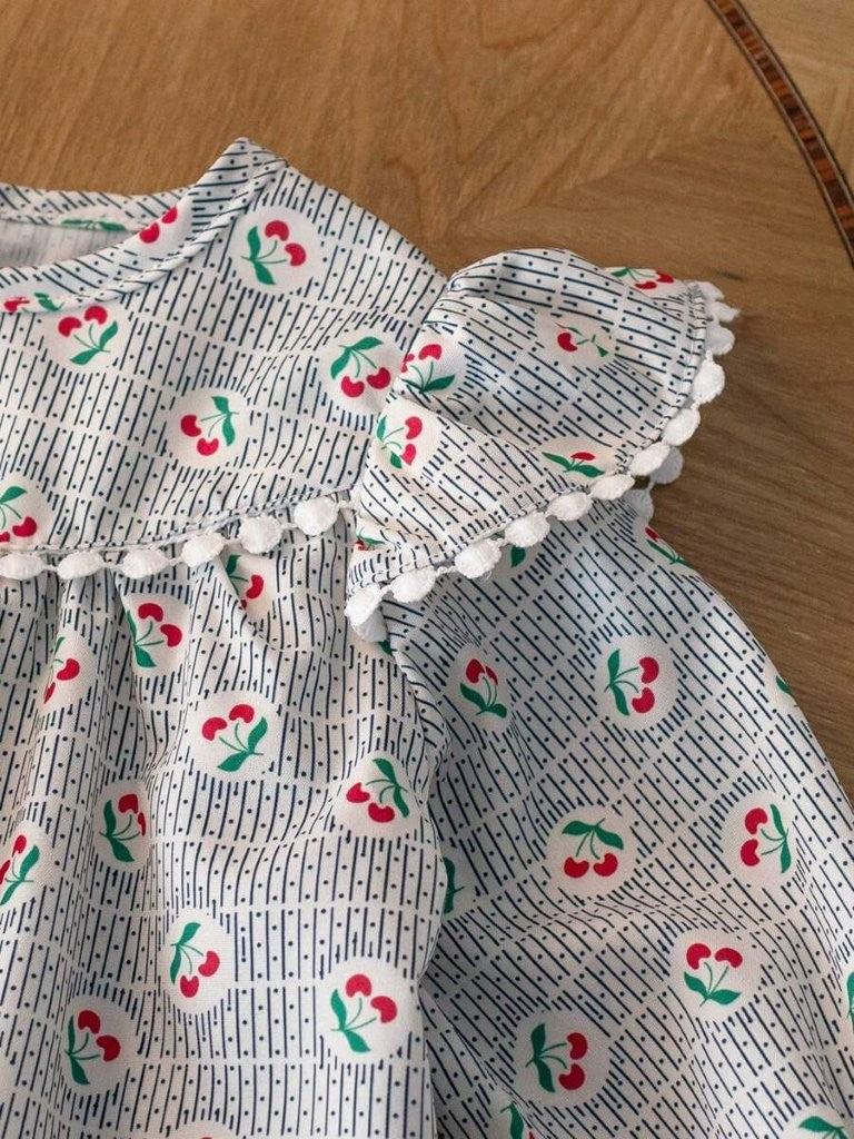 Baby 3 Piece Cherry Pattern Top With Leggings Set