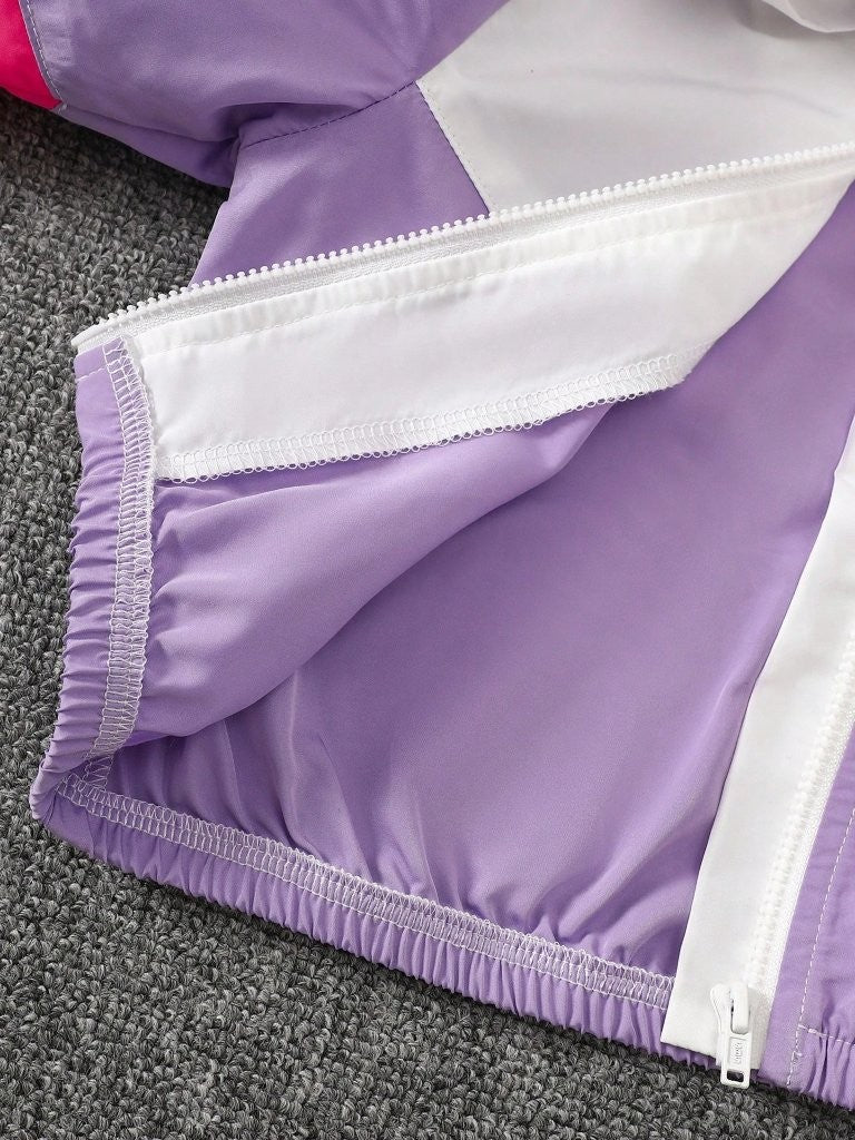 Baby 2 Piece Hooded Windbreaker Jacket And Pants Set