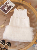 Baby Elegant Tweed Mesh Dress