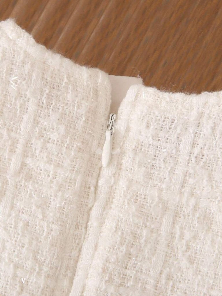 Baby Elegant Tweed Mesh Dress