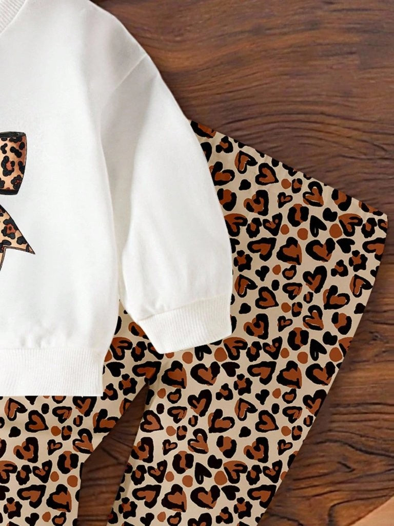 Baby 2 Piece Cherry Bow Sweatshirt And Pants Set