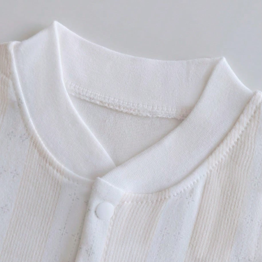 Baby Apricot Stripe Button Up Jumpsuit