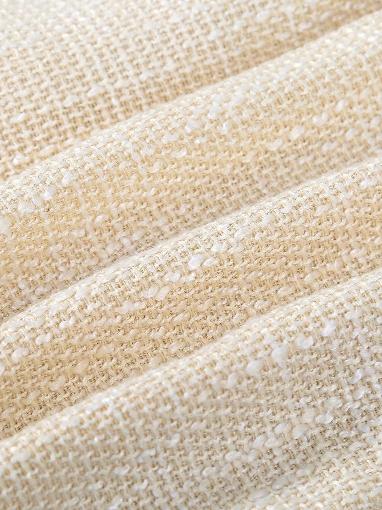 Baby Elegant Tweed Mesh Dress Apricot
