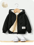 Baby Quilted Pattern Hooded Jacket