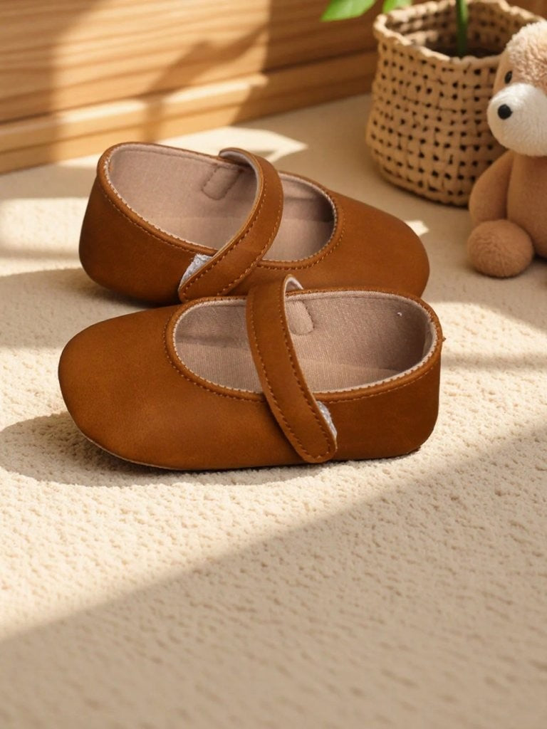Baby Plain Mary Jane Brown Flats