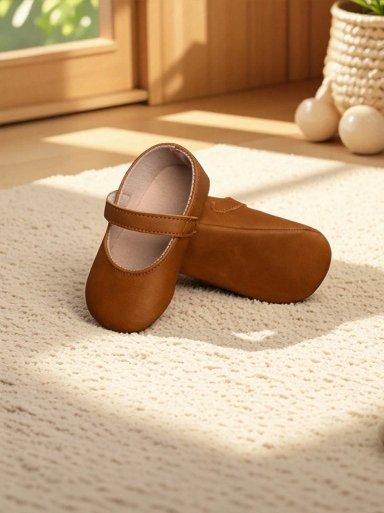 Baby Plain Mary Jane Brown Flats
