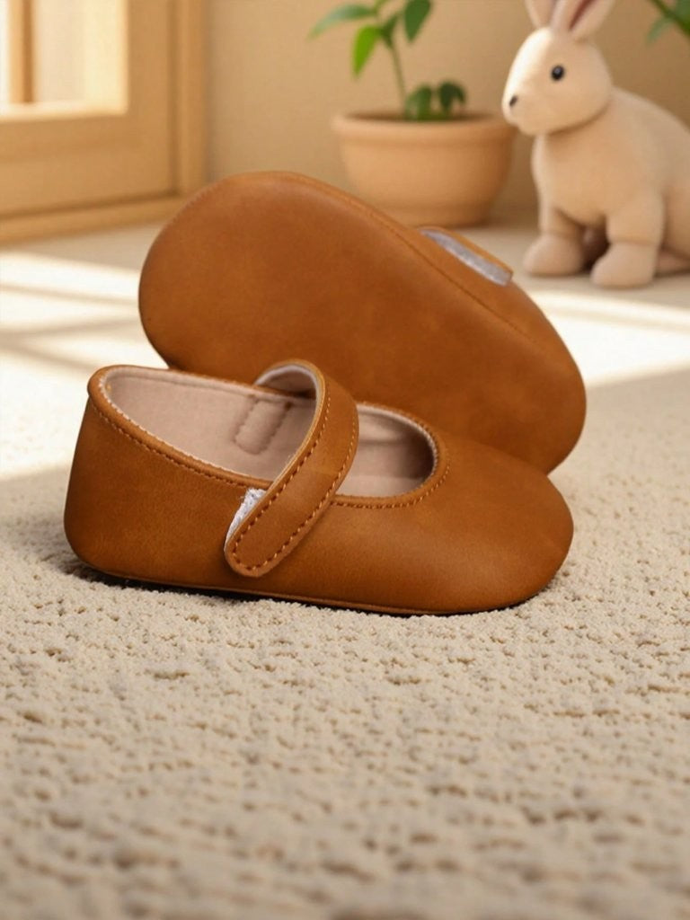 Baby Plain Mary Jane Brown Flats