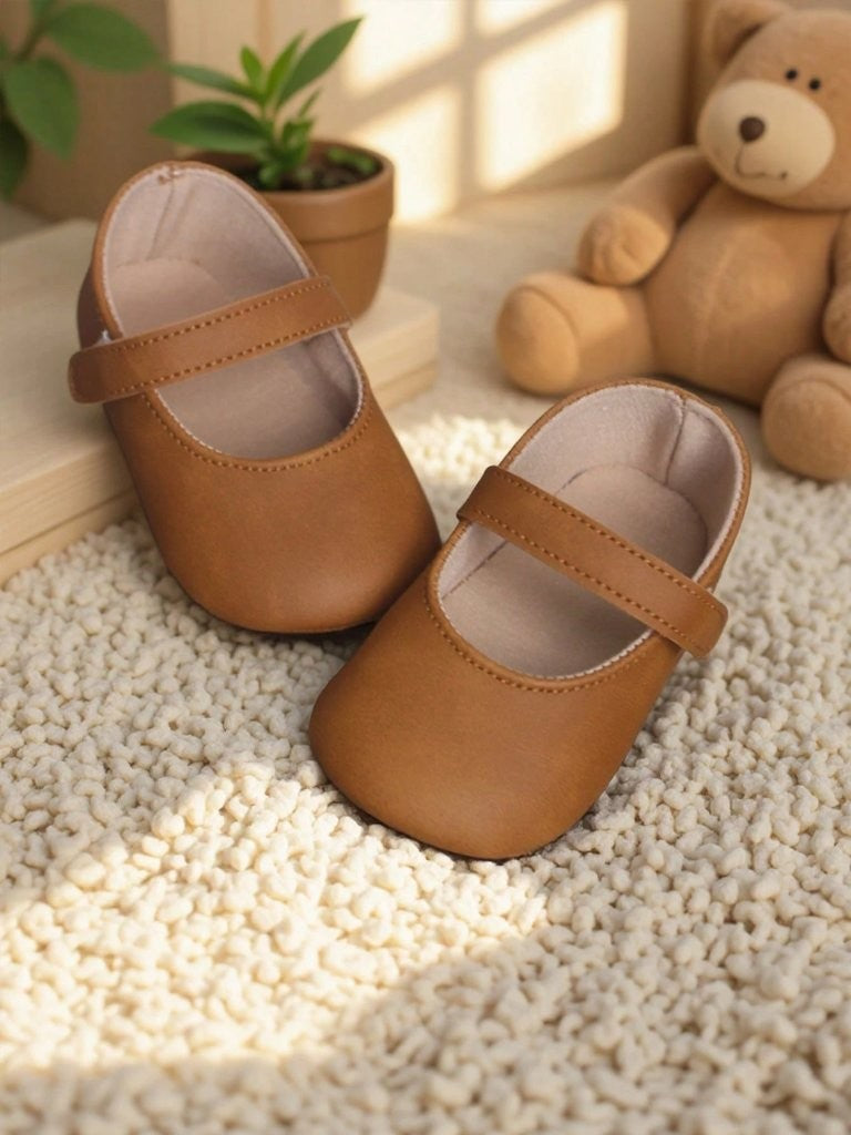 Baby Plain Mary Jane Brown Flats