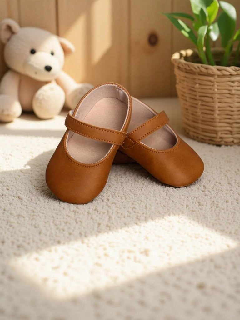 Baby Plain Mary Jane Brown Flats