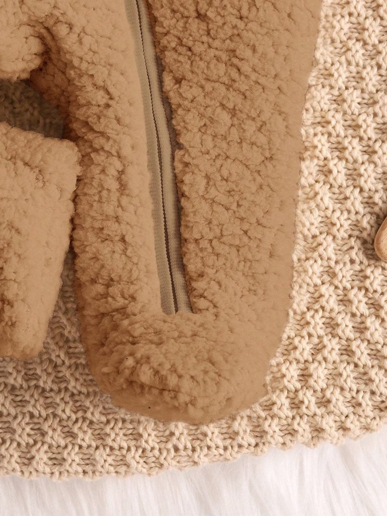 Baby Brown 3D Ear Winter Jumpsuit