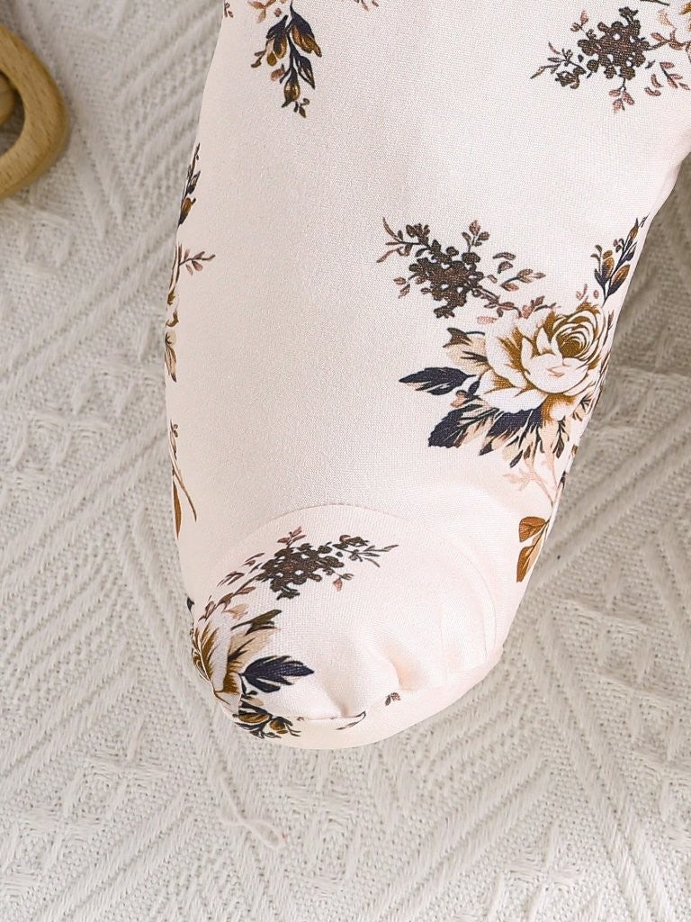 Baby 2 Piece Flower Print Jumpsuit Set