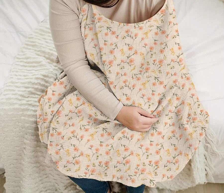 Baby Floral Print Nursing Cover
