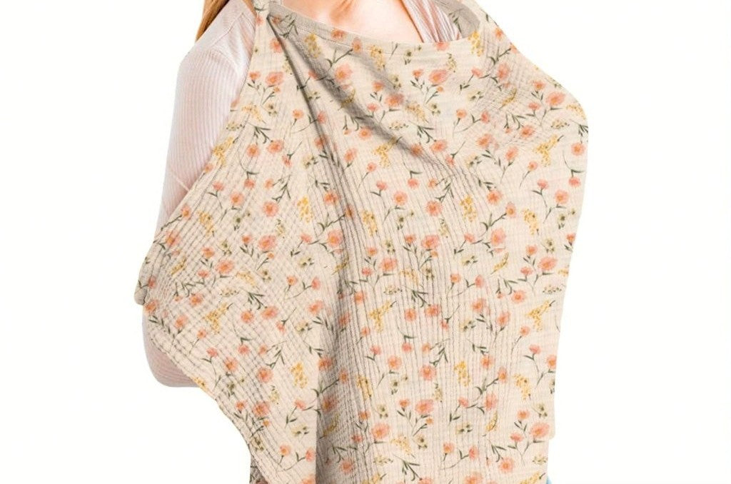 Baby Floral Print Nursing Cover