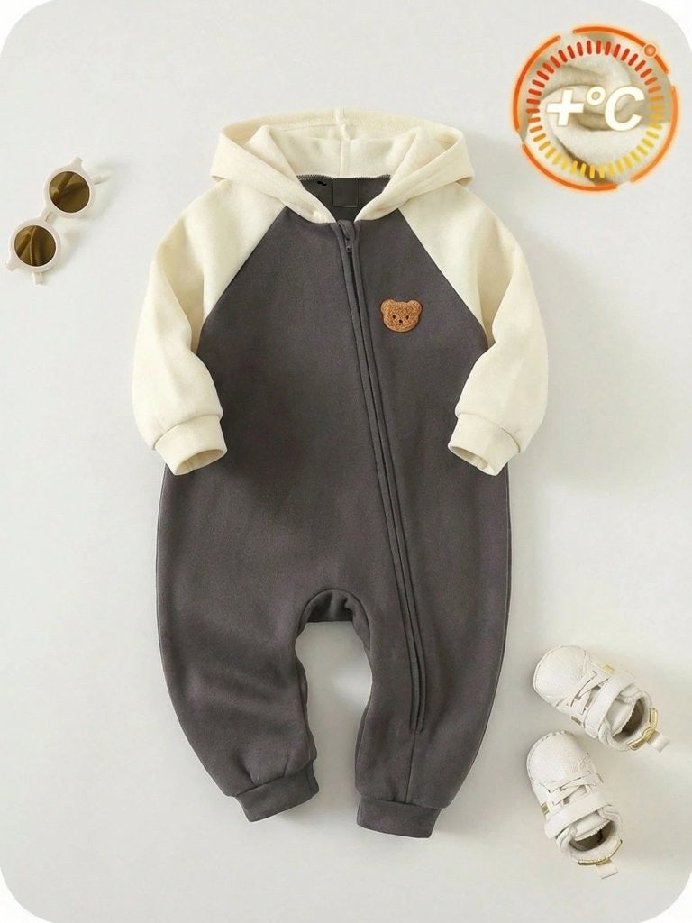 【bebe】POP2 Baby Warm Hooded Side Zip Jumpsuit – Poppi
