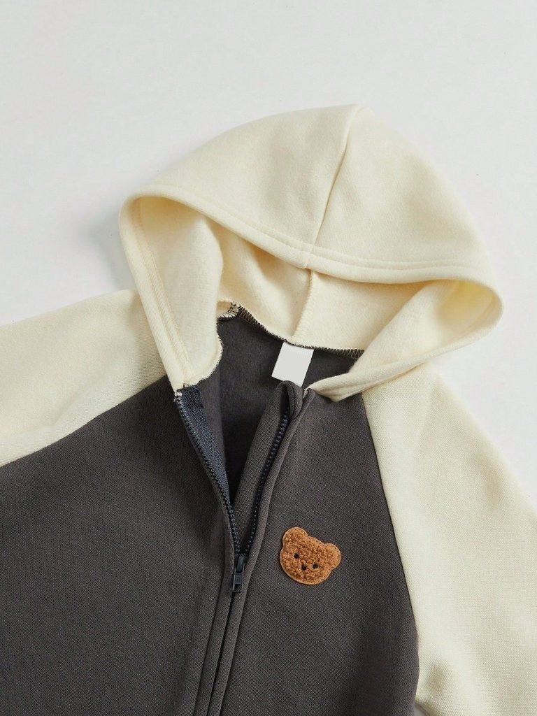 Baby Warm Hooded Side Zip Jumpsuit
