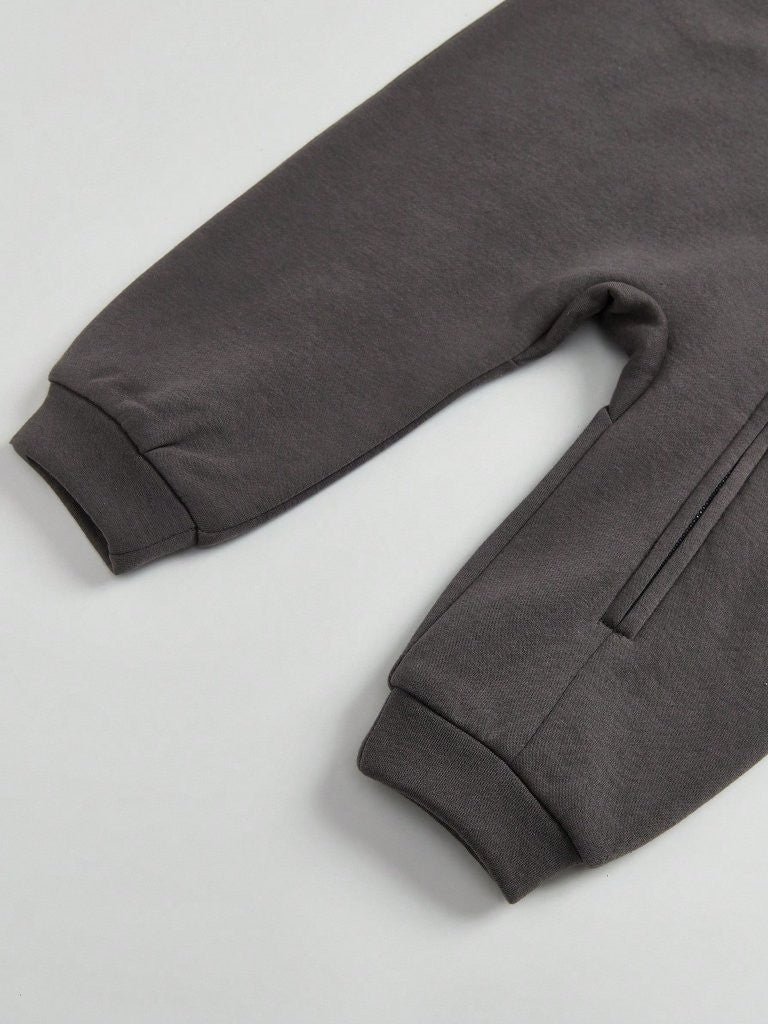 Baby Warm Hooded Side Zip Jumpsuit