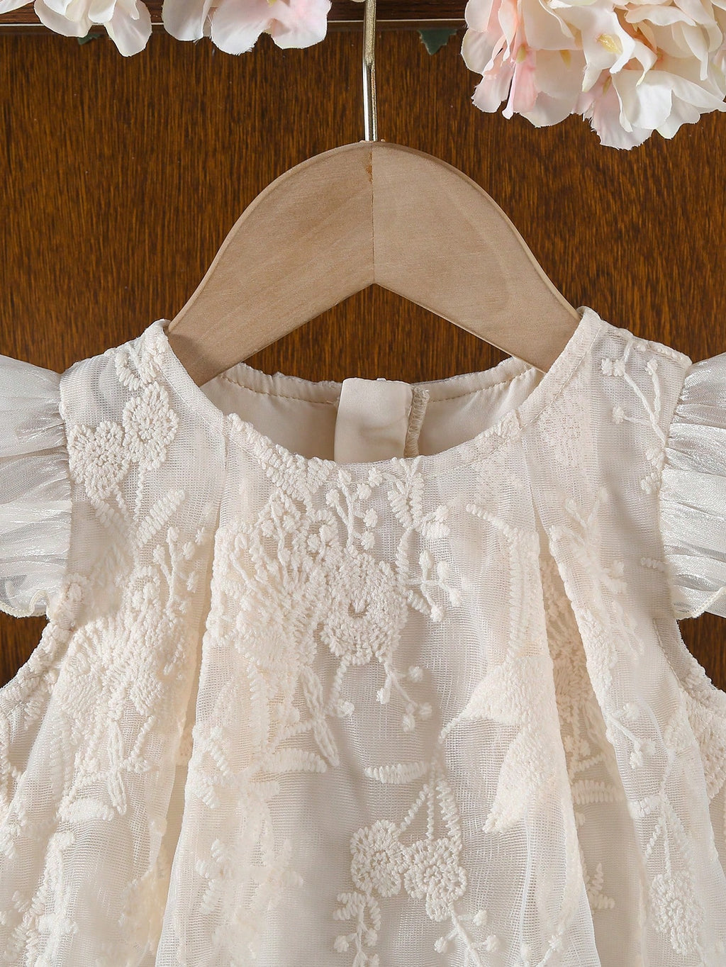 Baby Apricot Floral Summer Flower Dress