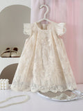 Baby Apricot Floral Summer Flower Dress