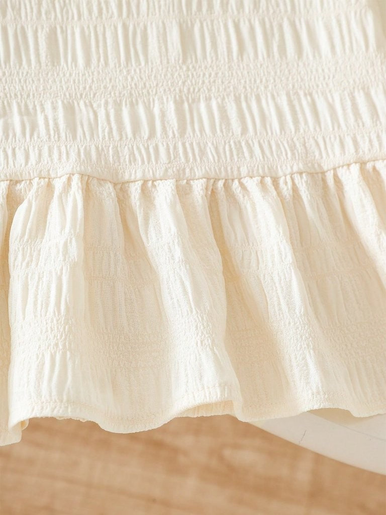 Baby Sleeveless Textured Dress Cream