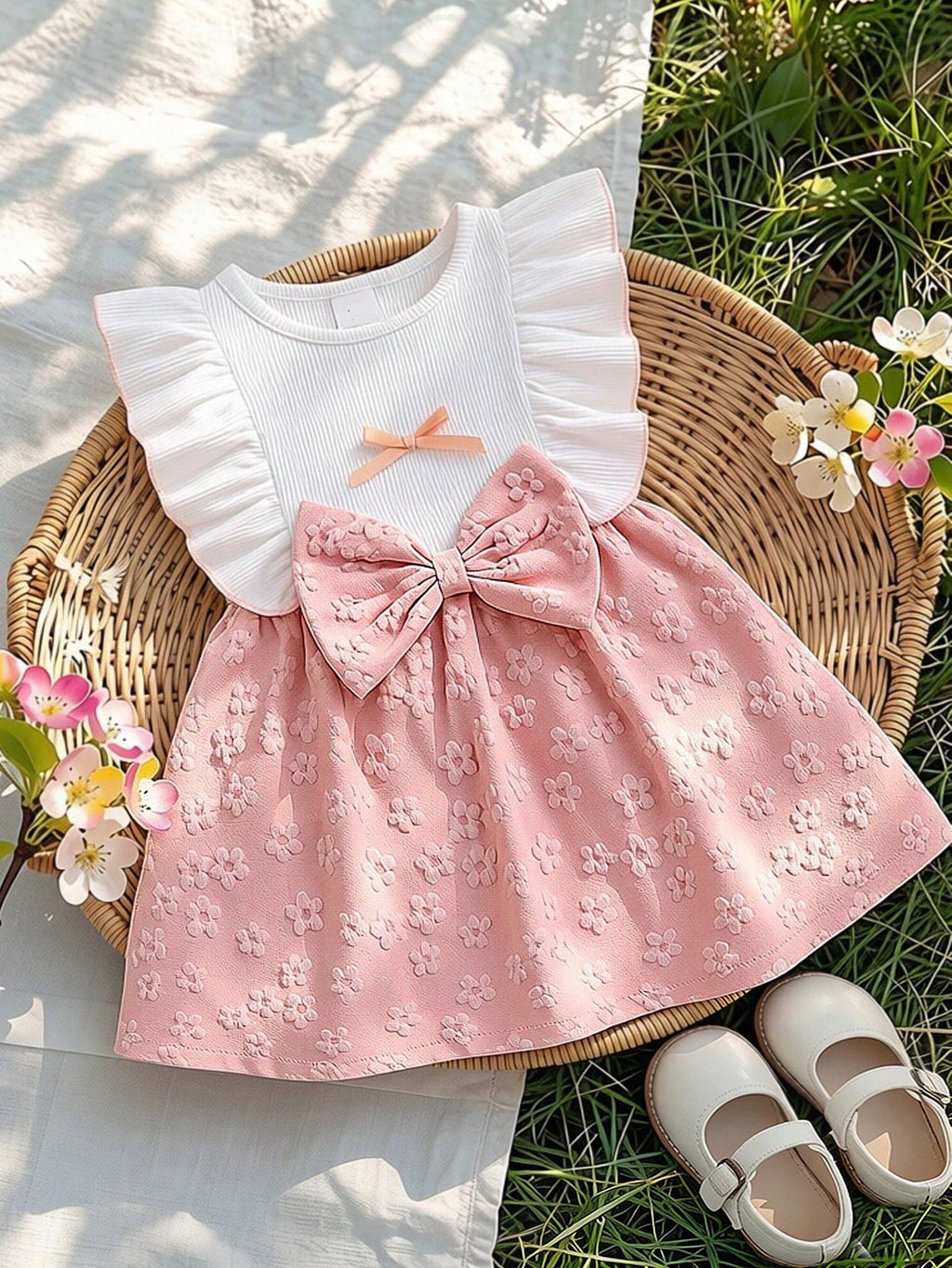 Baby Sleeveless Big Bow Dress
