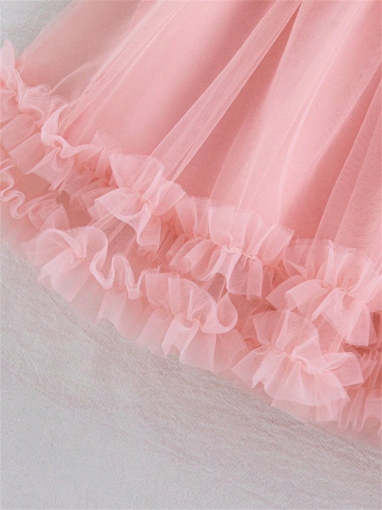 Baby Girls Pink Big Bow Party Dress