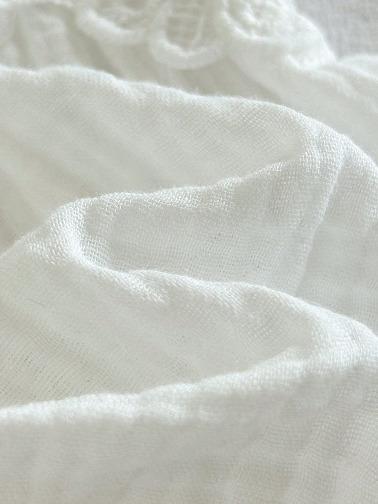 Baby White Lace A Line Round Neck Dress