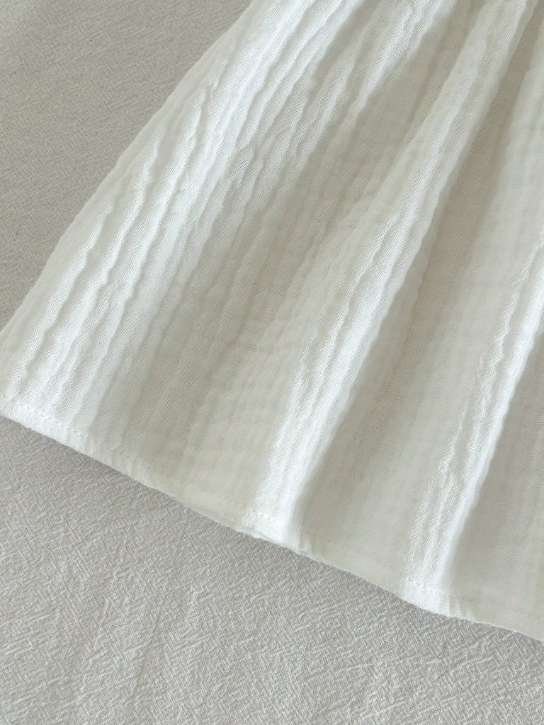 Baby White Lace A Line Round Neck Dress