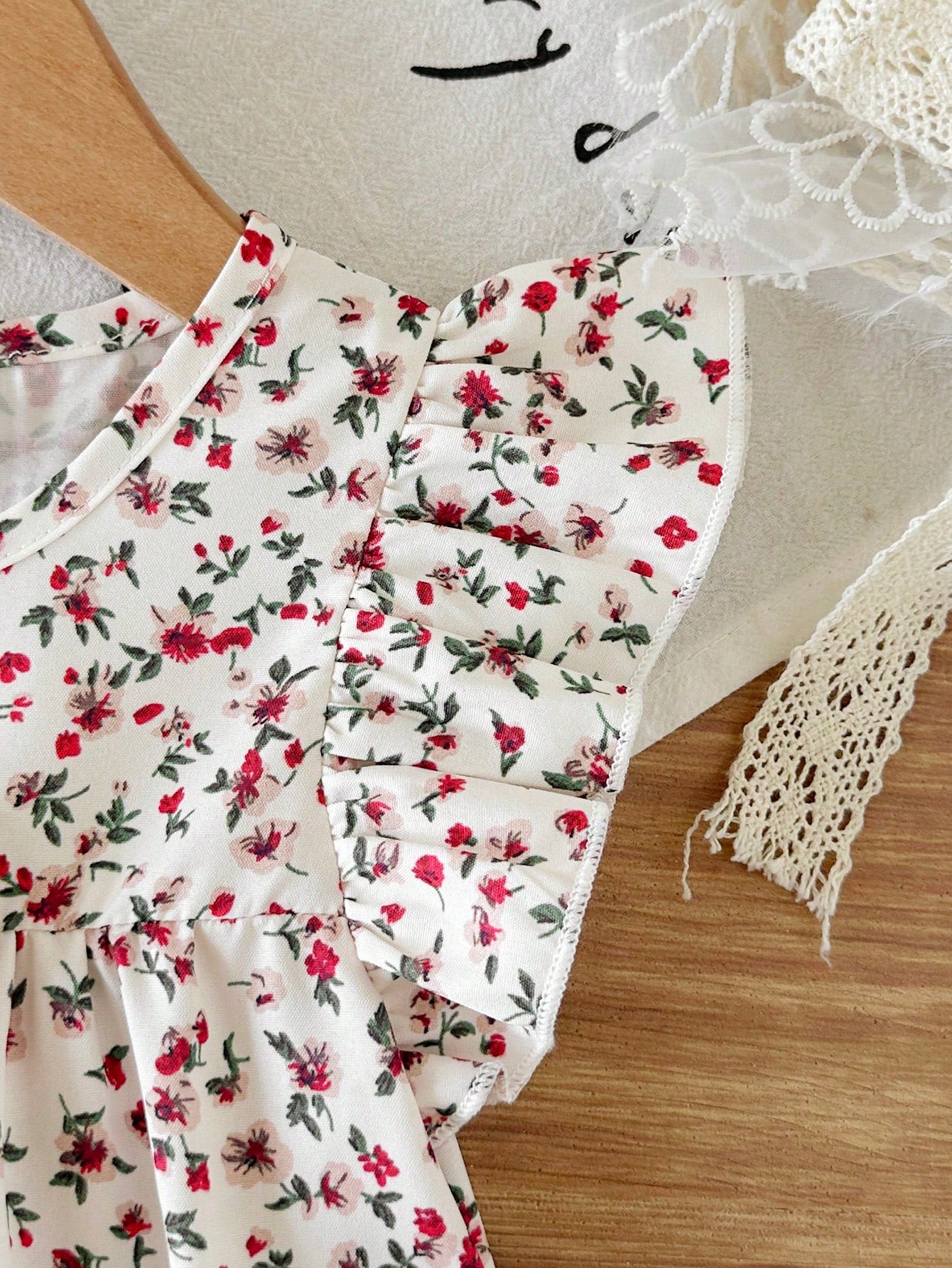 Baby Floral Flutter Sleeve Dress